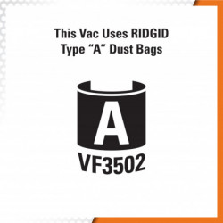 RIDGID 12-16 GALLON DUST BAG 