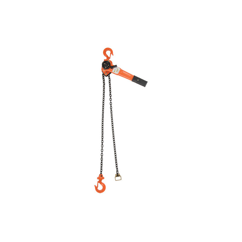Lever Chain Hoist, 10' Lift, 1000 lbs. (0.5 tons) Capacity, Alloy Steel Chain