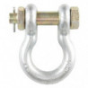 Bolt Type Anchor Shackle, 1-1/4", Bolt Type, Hot Dip Galvanized