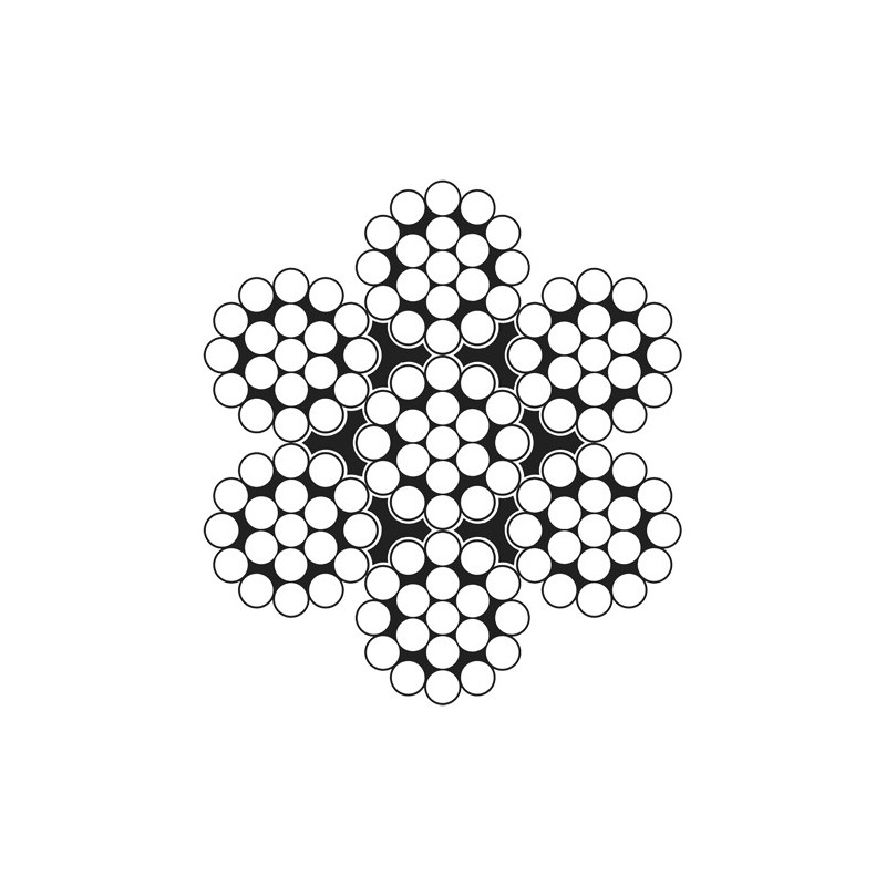 Câble métallique, 100' (30,5 m) x 3/32", 1000 lb (0,5 tonne), Galvanisé