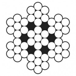 Câble métallique, 250' (76,2 m) x 3/64", 240 lb (0.12 tonne), Acier inoxydable