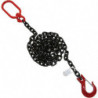 Chain Sling, Grade 80 Chain, Single Legs, Oblong & Slip Hooks, 3/4" x 5'