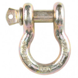 Screw Pin Anchor Shackle, 1", Screw Pin, Yellow Chromate Plated