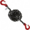 Chain Sling, Grade 100 Chain, Single Legs, Slip & Slip Hooks, 1/2" x 10'