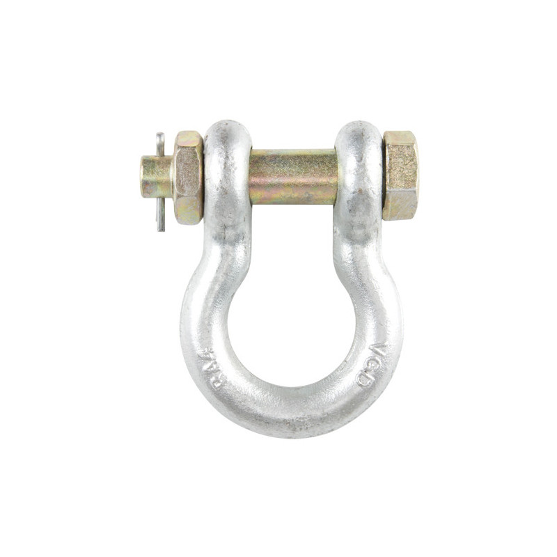 Bolt Type Anchor Shackle, 3/8", Bolt Type, Hot Dip Galvanized