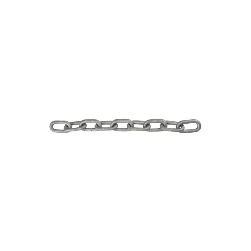 Straight Link Chain, Low Carbon Steel, 1" x 100' (30.4 m) L, Grade 30, 17900 lbs. (8.95 tons) Load Capacity