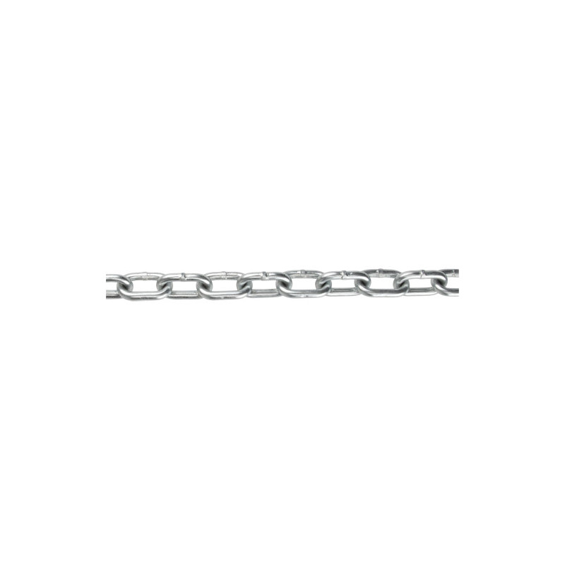 Straight Link Chain, Low Carbon Steel, 1/8" x 350' (106.7 m) L, Grade 30, 400 lbs. (0.2 tons) Load Capacity