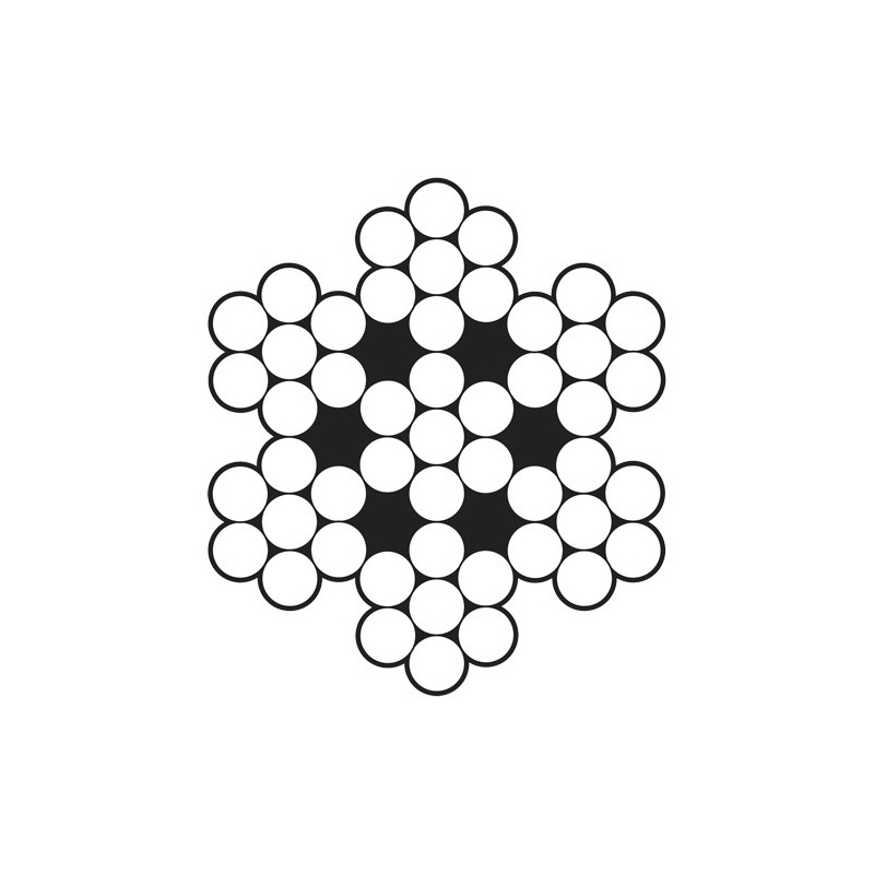 Câble métallique, 100' (30,5 m) x 3/64", 240 lb (0.12 tonne), Acier inoxydable