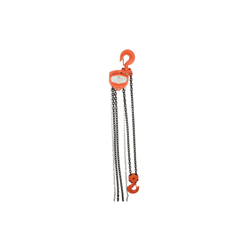 Chain Hoist, 20' Lift, 1000 lbs. (0.5 tons) Capacity, Alloy Steel Chain