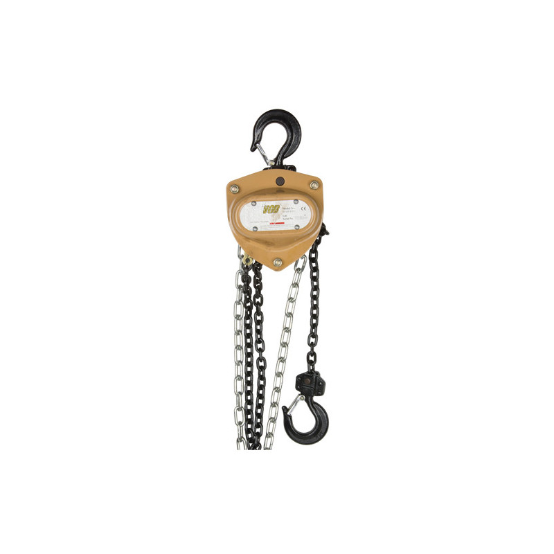 Heavy-Duty Gold Series Chain Hoist, 10' Lift, 1000 lbs. (0.5 tons) Capacity, Alloy Steel Chain