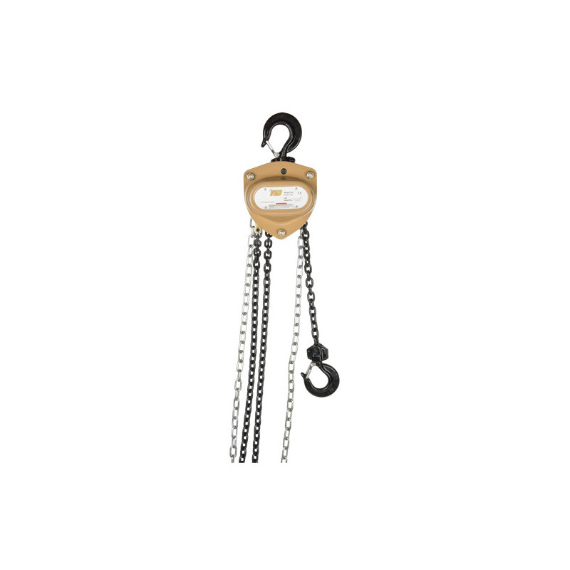 Heavy-Duty Gold Series Chain Hoist, 15' Lift, 2000 lbs. (1 tons) Capacity, Alloy Steel Chain