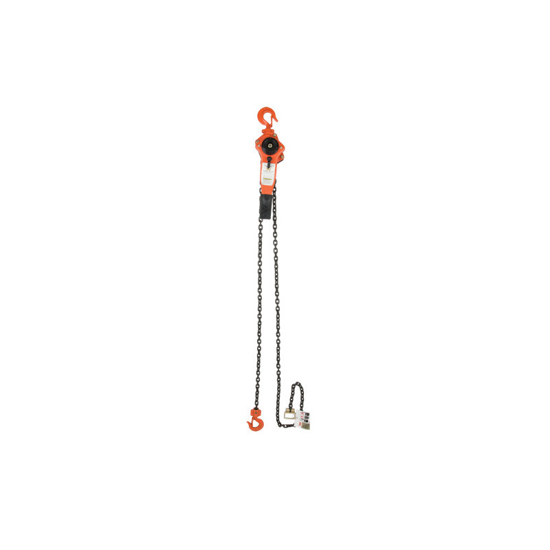 Lever Chain Hoist, 15' Lift, 1500 lbs. (0.75 tons) Capacity, Alloy Steel Chain