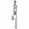 Heavy Duty Gold Series Lever Chain Hoist, 5' Lift, 1500 lbs. (0.75 tons) Capacity, Alloy Steel Chain