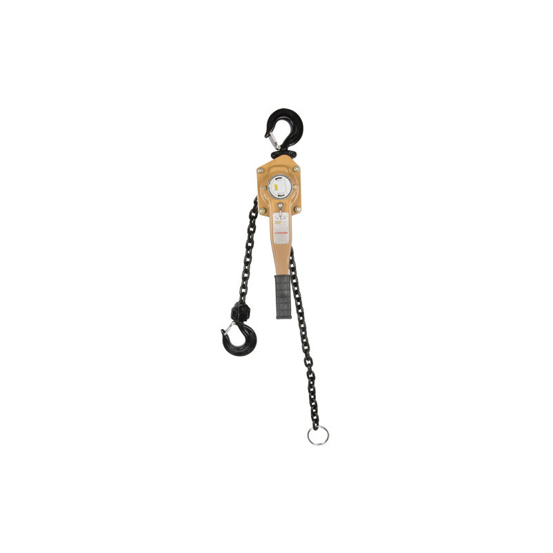 Heavy Duty Gold Series Lever Chain Hoist, 10' Lift, 6000 lbs. (3 tons) Capacity, Alloy Steel Chain