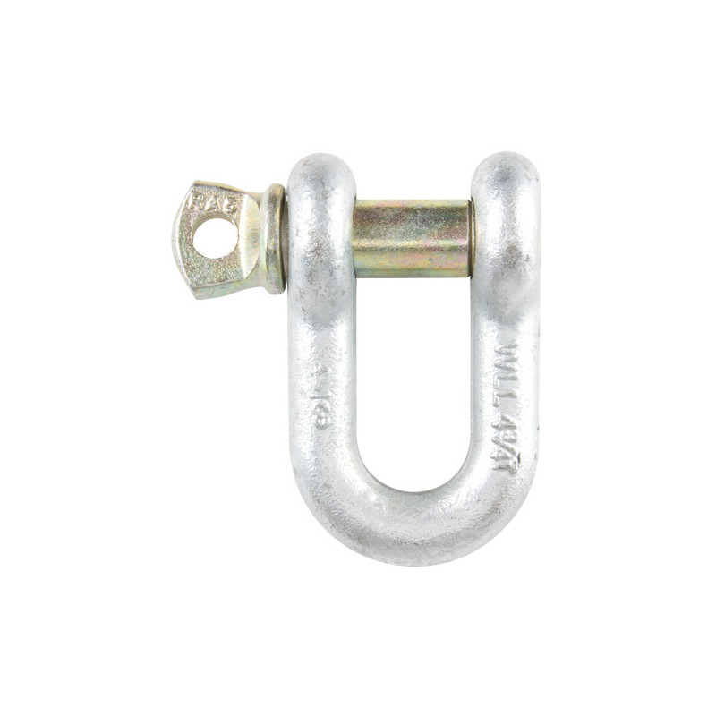 Screw Pin Chain Shackle, 7/16", Screw Pin, Hot Dip Galvanized