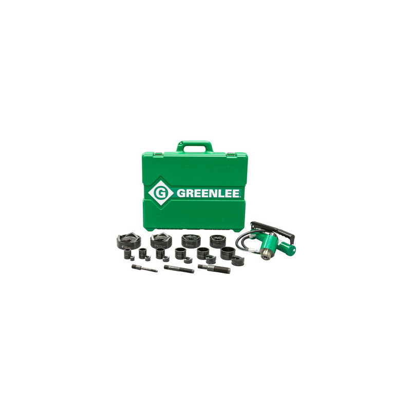 Trousse de poinçons hydrauliques de 11 tonnes avec pompe manuelle et poinçons Slug-Buster® 1/2 - 4 po