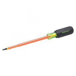 Screwdriver, Insulated, Sq Tip, 1 x 6"