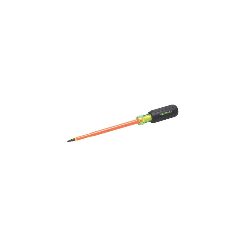 Screwdriver, Insulated, Sq Tip, 1 x 6"