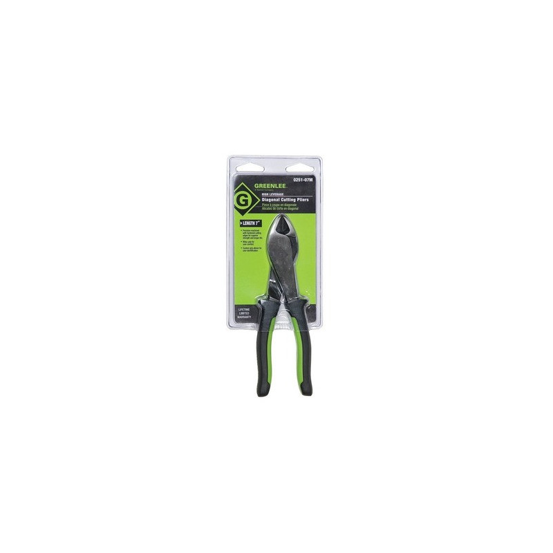 7" High-Leverage Diagonal Cutting Pliers (Molded Grip)