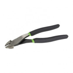 8" High-Leverage Diagonal Cutting Pliers, Angled Head (Dipped Grip)