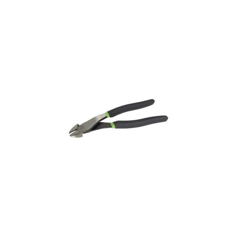 8" High-Leverage Diagonal Cutting Pliers, Angled Head (Dipped Grip)