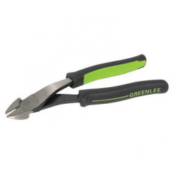 8" High-Leverage Diagonal Cutting Pliers, Angled Head (Molded Grip)