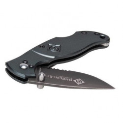 Titanium-Coated Drop Point Pocket Knife, Aluminum