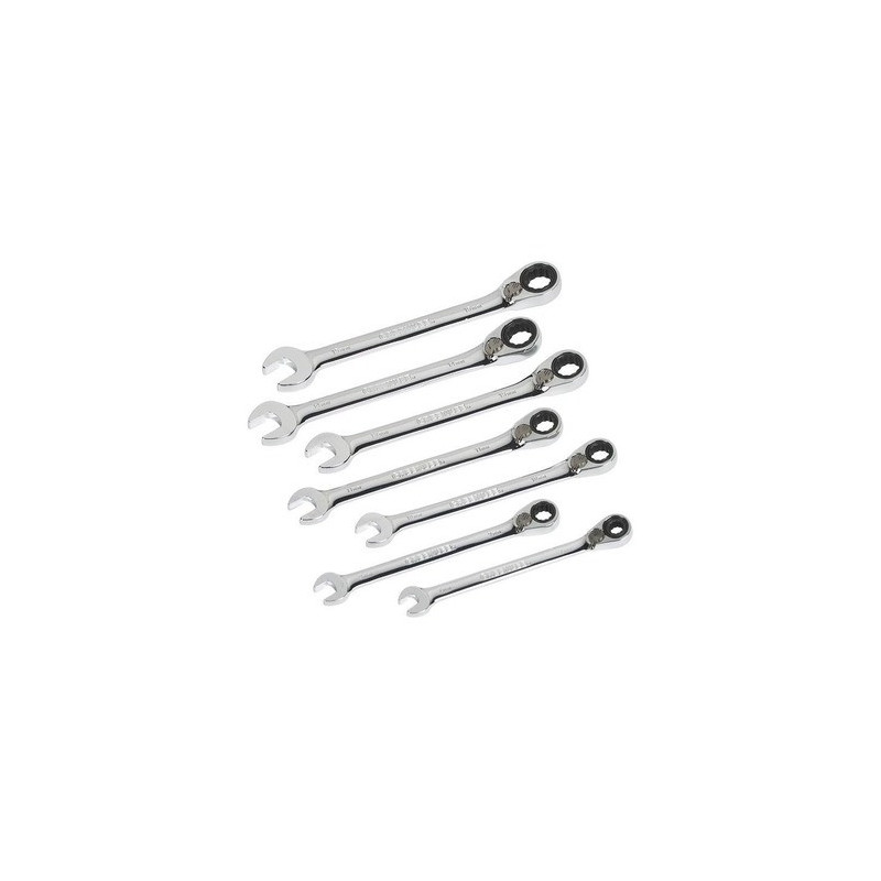 7-Piece Combination Ratcheting Wrench Set (Metric)