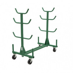 Mobile Conduit and Pipe Rack with 603 casters