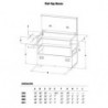 CAISSON DE RANGEMENT, DESSUS PLAT (3360)