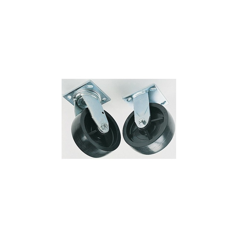 6" (152 mm) Diameter Caster Set, 2 Swivel and 2 Rigid