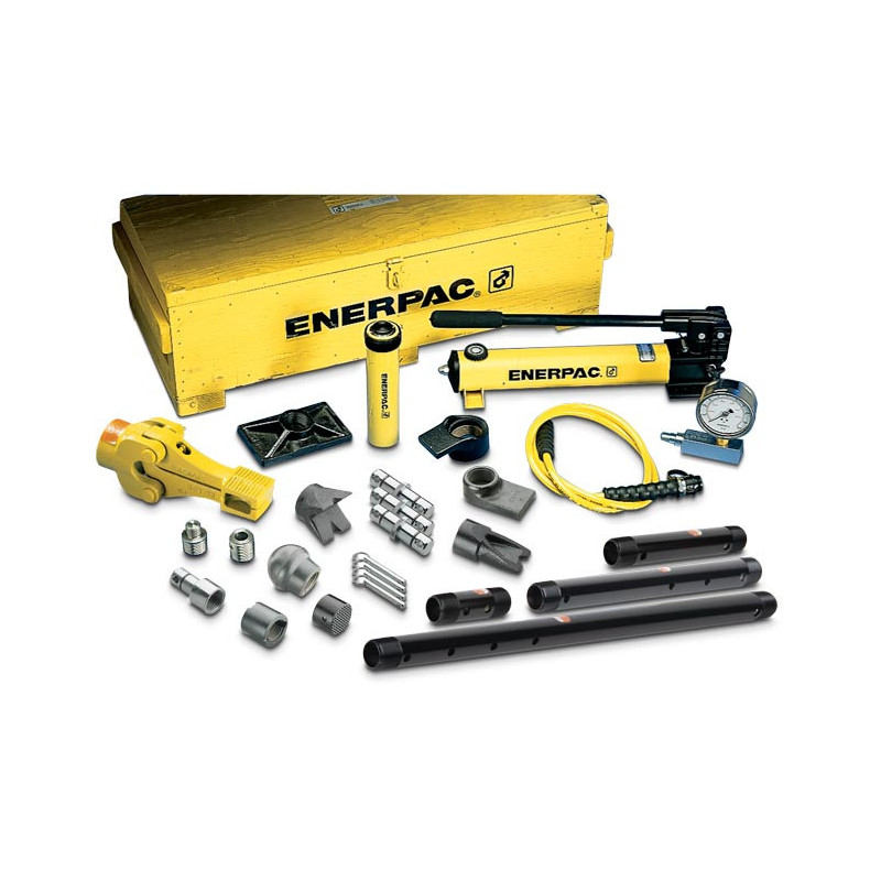 MSFP10, 5 Ton, Hydraulic Cylinder and Hand Pump Set with 22 Cylinder Attachments