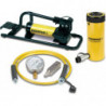 SCH202FP, 20 Ton, 2 in Stroke, Hollow Hydraulic Cylinder and Foot Pump Set