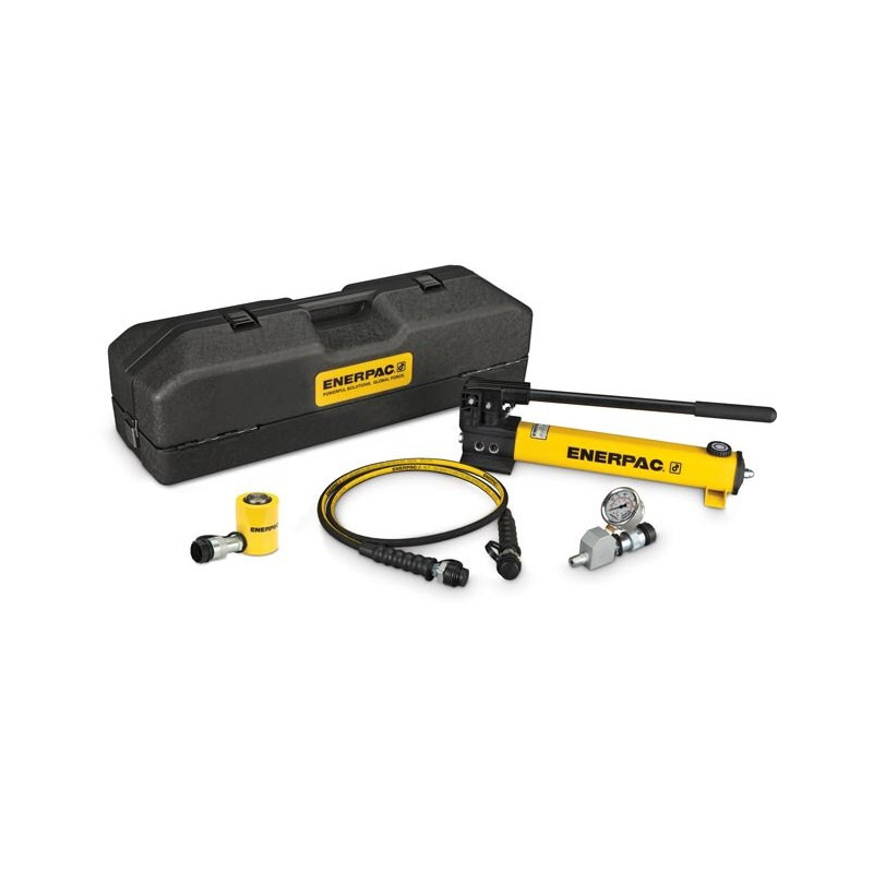 SCL101TB, 10 Ton, 1.5 in Stroke, Low Height Hydraulic Cylinder and Hand Pump Set