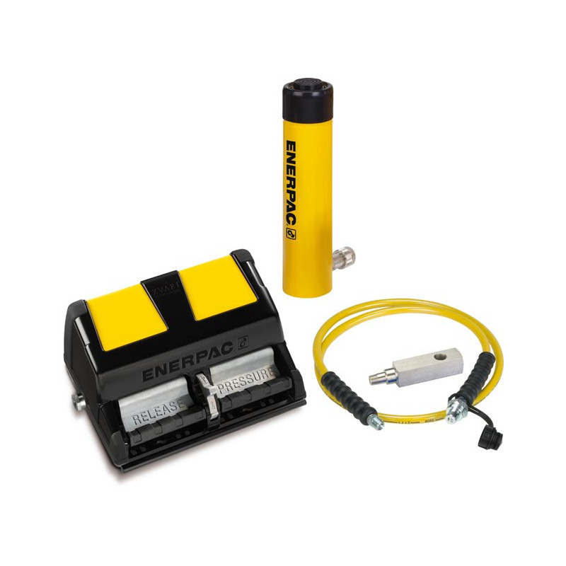 SCL101XA, 10 Ton, 1.5 in Stroke, Low Height Hydraulic Cylinder and Air Pump Set