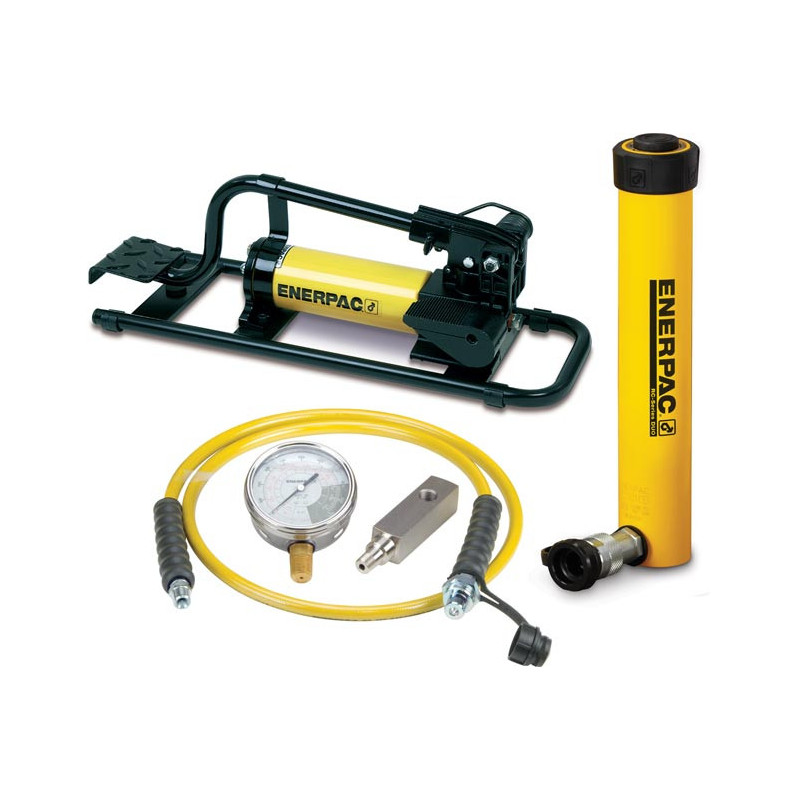 SCR1010FP, 10 Ton, 10.13 in Stroke, Hydraulic Cylinder and Foot Pump Set