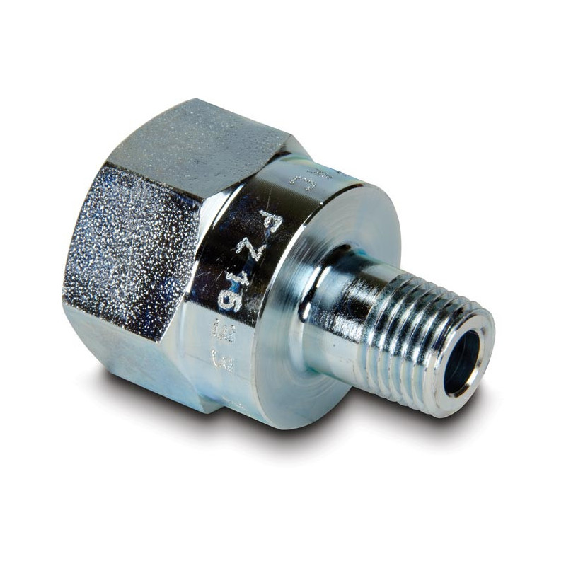 Raccord haute pression, adaptateur, pression de fonctionnement maximale de 700 bars, connexion de 1/2 " NPTF femelle à 1/4 " NP