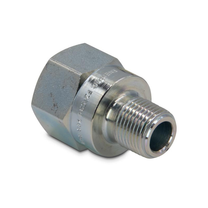 Raccord haute pression, adaptateur, 700 bar Pression de fonctionnement maximale, Connexion de 1/2 " NPTF femelle à 3/8 " NPTF m