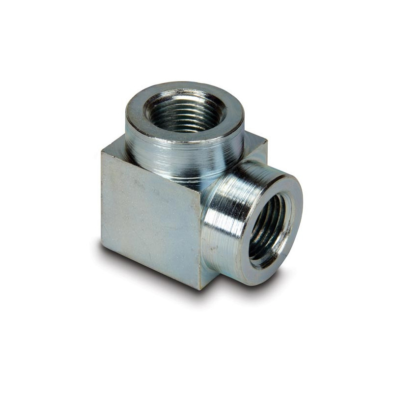 Raccord haute pression, forme en coude, pression de fonctionnement maximale de 700 bar, connexion de 3/8" NPTF femelle à 3/8" N