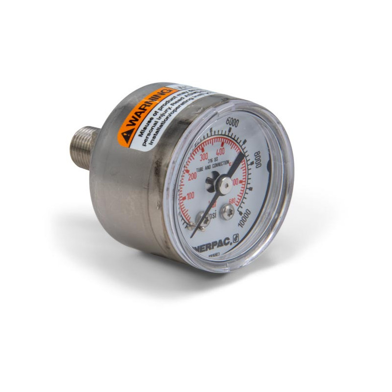 1537R, Hydraulic Pressure Gauge, 1.5 in. Face, Rear Mount, 10,000 maximum psi