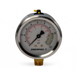 G2509L, Hydraulic Pressure Gauge, 2.50 in. Face, Lower Mount, Glycerine Filled, 100 maximum psi