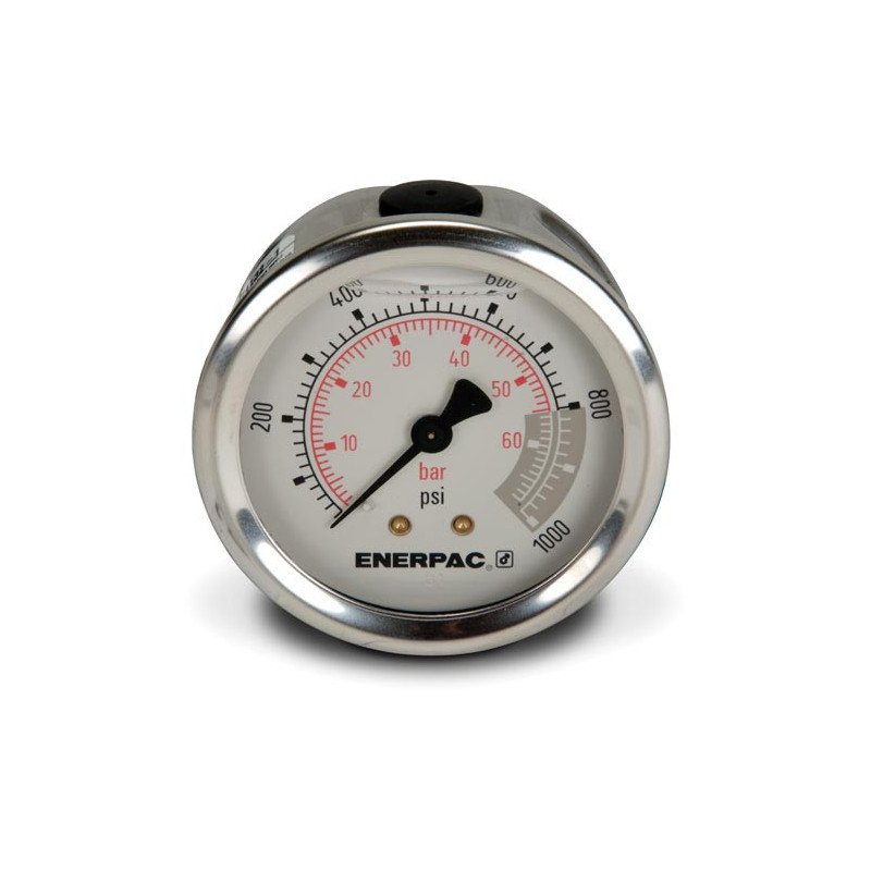 G2531R, Hydraulic Pressure Gauge, 2.50 in. Face, Center Rear Mount, Glycerine Filled, 1,000 maximum psi