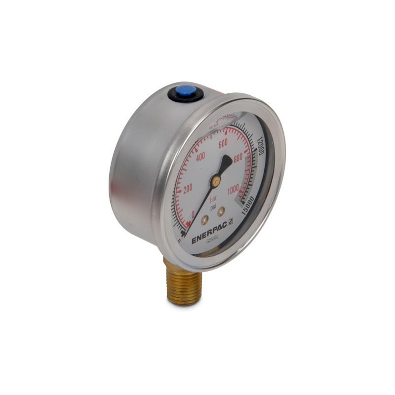 G2536L, Hydraulic Pressure Gauge, 2.50 in. Face, Lower Mount, Glycerine Filled, 15,000 maximum psi