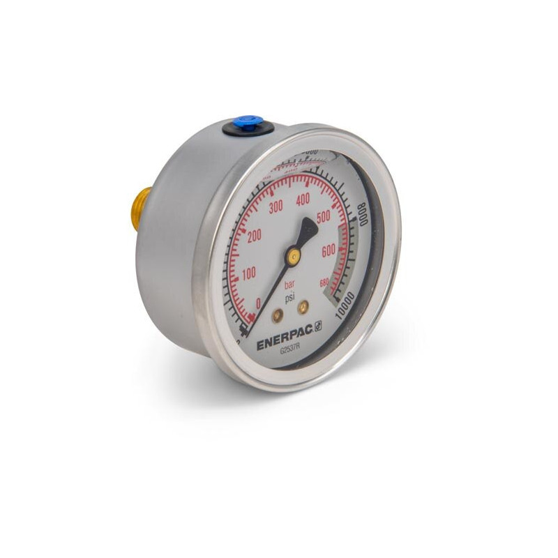 G2537R, Hydraulic Pressure Gauge, 2.50 in. Face, Center Rear Mount, Glycerine Filled, 10,000 maximum psi