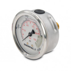 G2538R, Hydraulic Pressure Gauge, 2.50 in. Face, Center Rear Mount, Glycerine Filled, 15,000 maximum psi