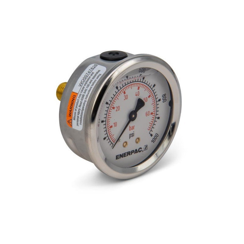 G2531SR, Hydraulic Pressure Gauge, 2.5 in. Face, Rear Mount, Glycerine Filled, 1,000 maximum psi