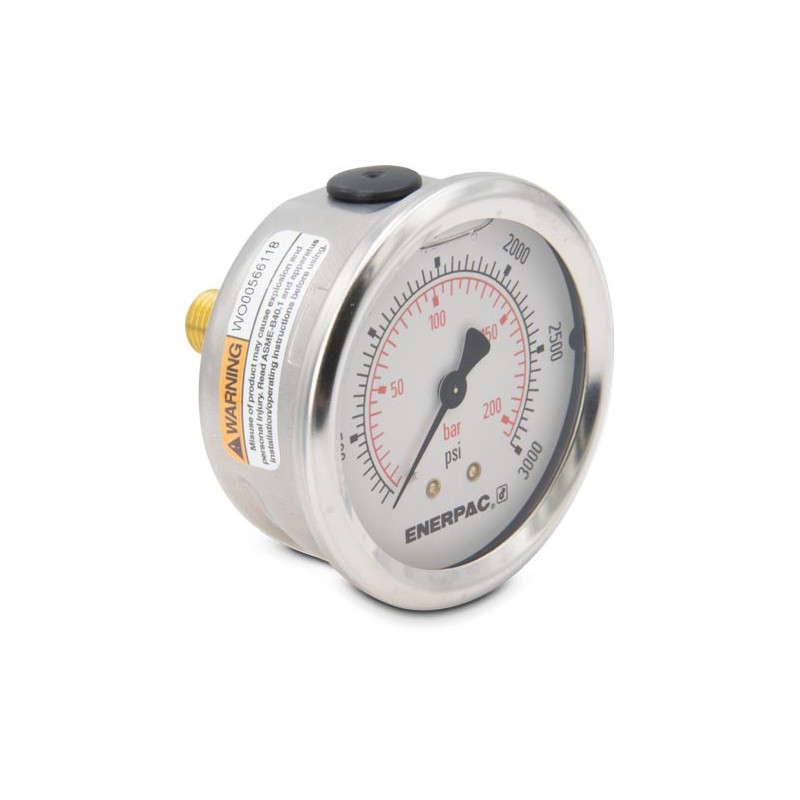 G2533SR, Hydraulic Pressure Gauge, 2.5 in. Face, Rear Mount, Glycerine Filled, 3,000 maximum psi