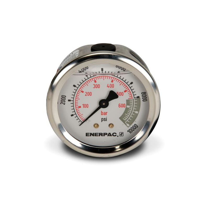 G2537SR, Hydraulic Pressure Gauge, 2.5 in. Face, Rear Mount, Glycerine Filled, 10,000 maximum psi