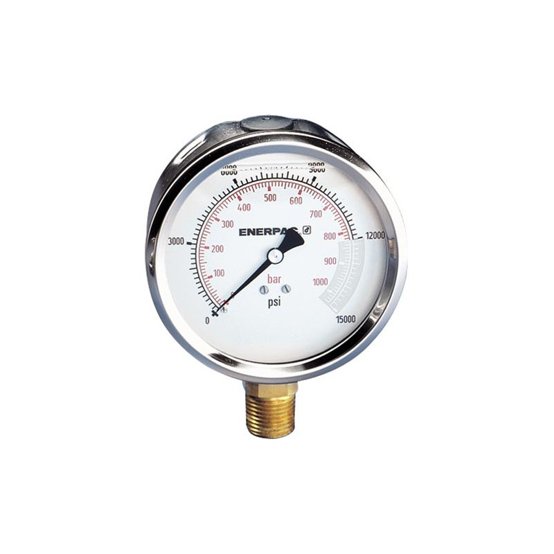 G4039L, Hydraulic Pressure Gauge, 4.0 in. Face,  Lower Mount, Glycerine Filled, 10,000 maximum psi