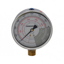 GF120P, Hydraulic Force and Pressure Gauge, Imperial Scale, for use with 12 Ton Cylinders